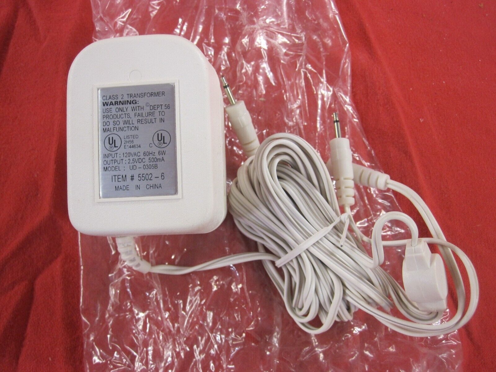 *Brand NEW* 5502-6 White Department Dept 56 Christmas Village 3 Output Power Supply Adapter