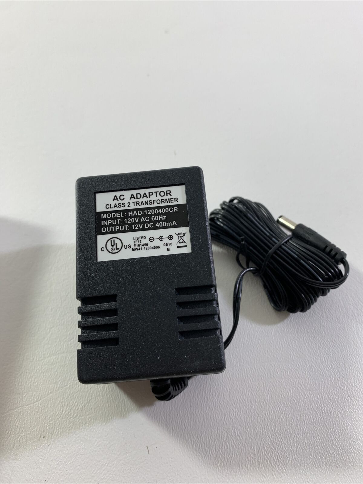 *Brand NEW*12VDC 400mA AC ADAPTOR CLASS 2 TRANSFORMER MODEL HAD-1200400CR POWER SUPPLY