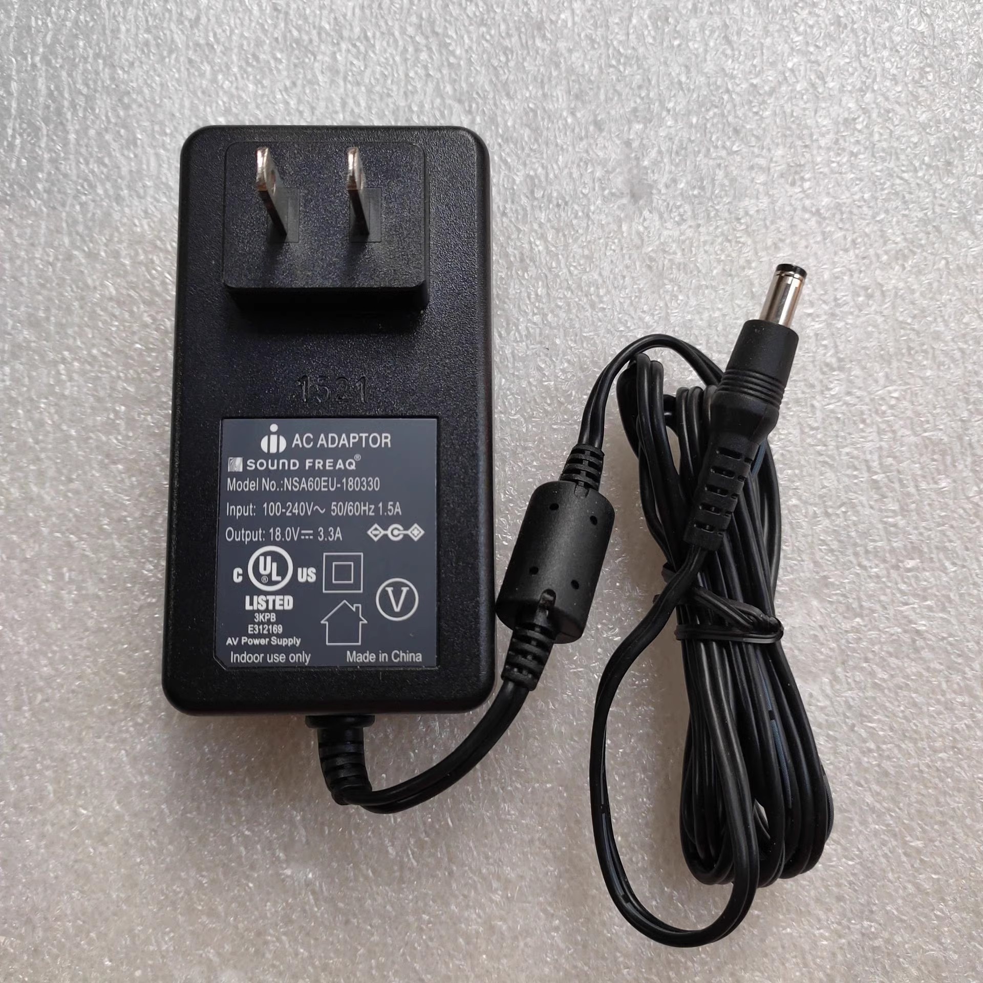 *Brand NEW* AC100-240V 50/60Hz SOUND FREAQ 18V 3.3A AC DC ADAPTHE NSA60EU-180330 POWER Supply