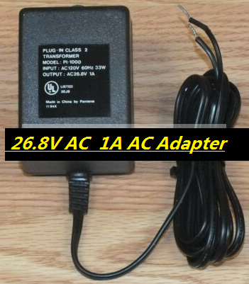 *Brand NEW* Original 26.8V AC 1A PI-1000 Class 2 Transformer Power Supply / Wired AC Adapter