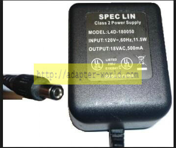 *Brand NEW* SPEC LIN L4D-180050 18VAC 500mA AC ADAPTER Power Supply