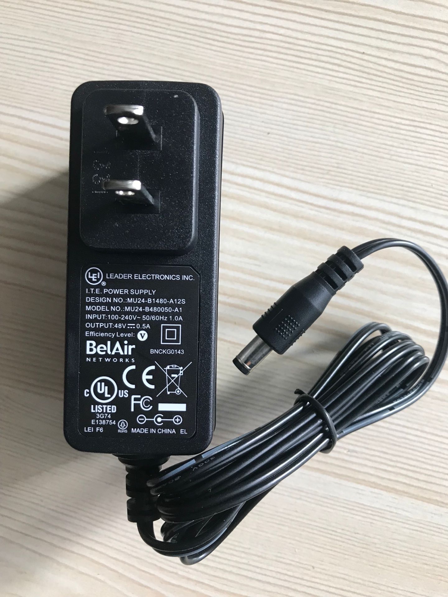 *Brand NEW* 48V 0.5A AC DC Adapter LEI MU24-B1480-A12S P/N:MU24-B480050-A1 POWER SUPPLY