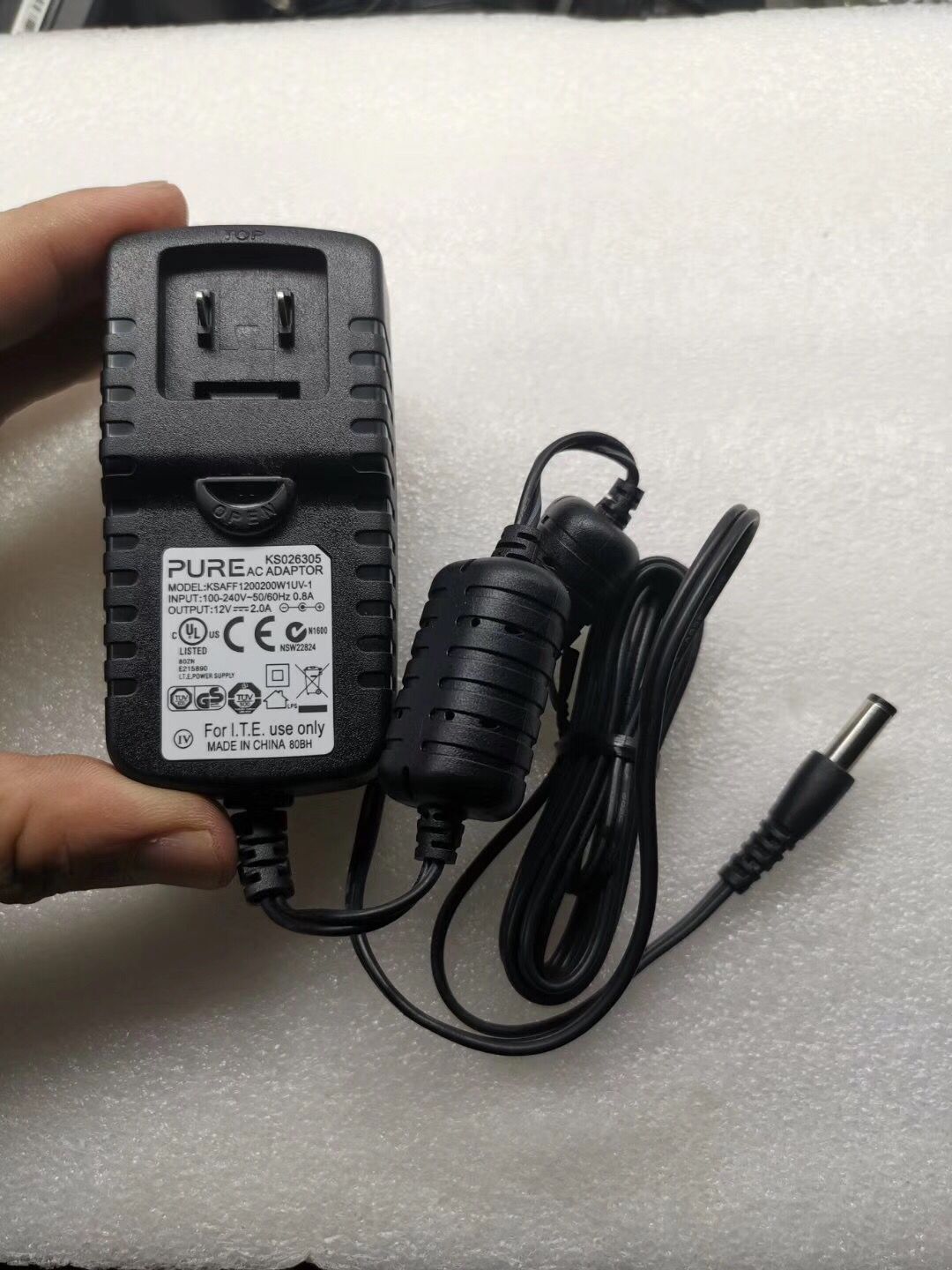 *Brand NEW*PURE KSAFF1200200W1UV-1 12V 2.0A AC DC Adapter POWER SUPPLY
