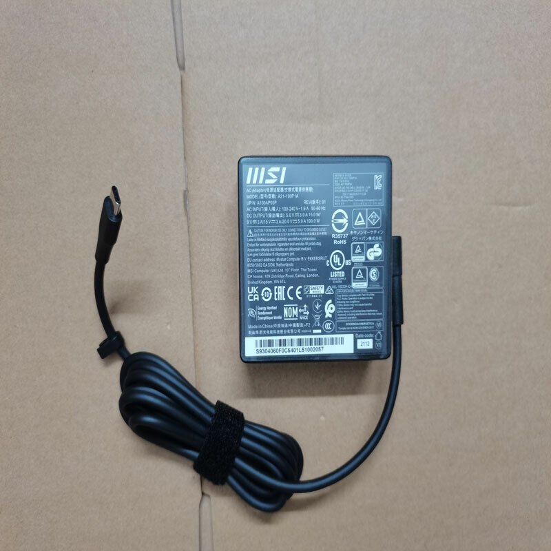 *Brand NEW*Genuine USB-C A21-100P1A 20V 5A 100W AC adapter For Summit E16FlipEvo A12MT-009