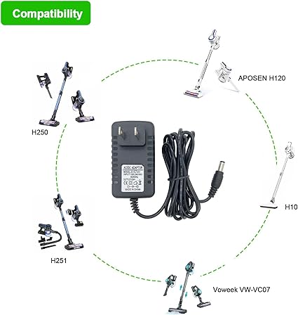 *Brand NEW*Compatible with Orfeld, Wlupel, Voweek, 21V-27V Power Adapter DC 5.5 X 2.5MM Charging Cable Cord 6.
