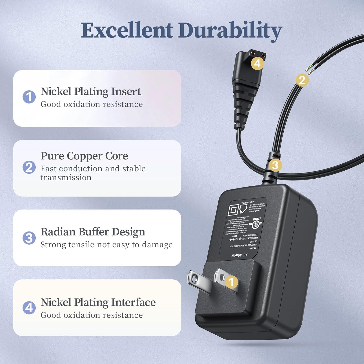 *Brand NEW*Tacklife HJ1103J Rechargeable Pool Vacuum Cleaner Power Cord AC Adapter UL Listed DC Adaptor Supply