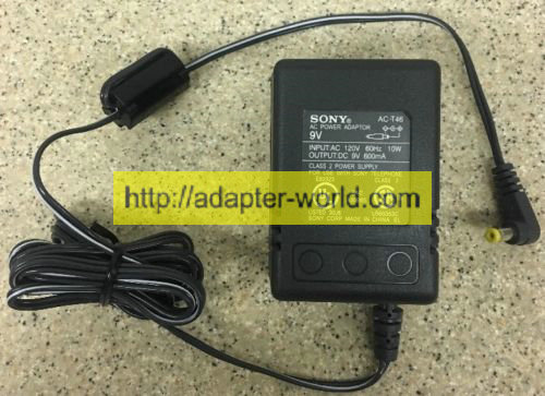 *100%Brand NEW* Sony 9V 600mA FOR AC-T46 for use with Sony AC Power Adapter Telephone Base Unit Free shipping!