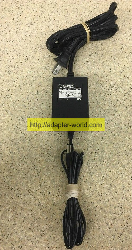 *100% Brand NEW* Cambridge Soundworks 9V 400mA for AD41-0900400DUU AC Adapter Power Supply Free shipping!