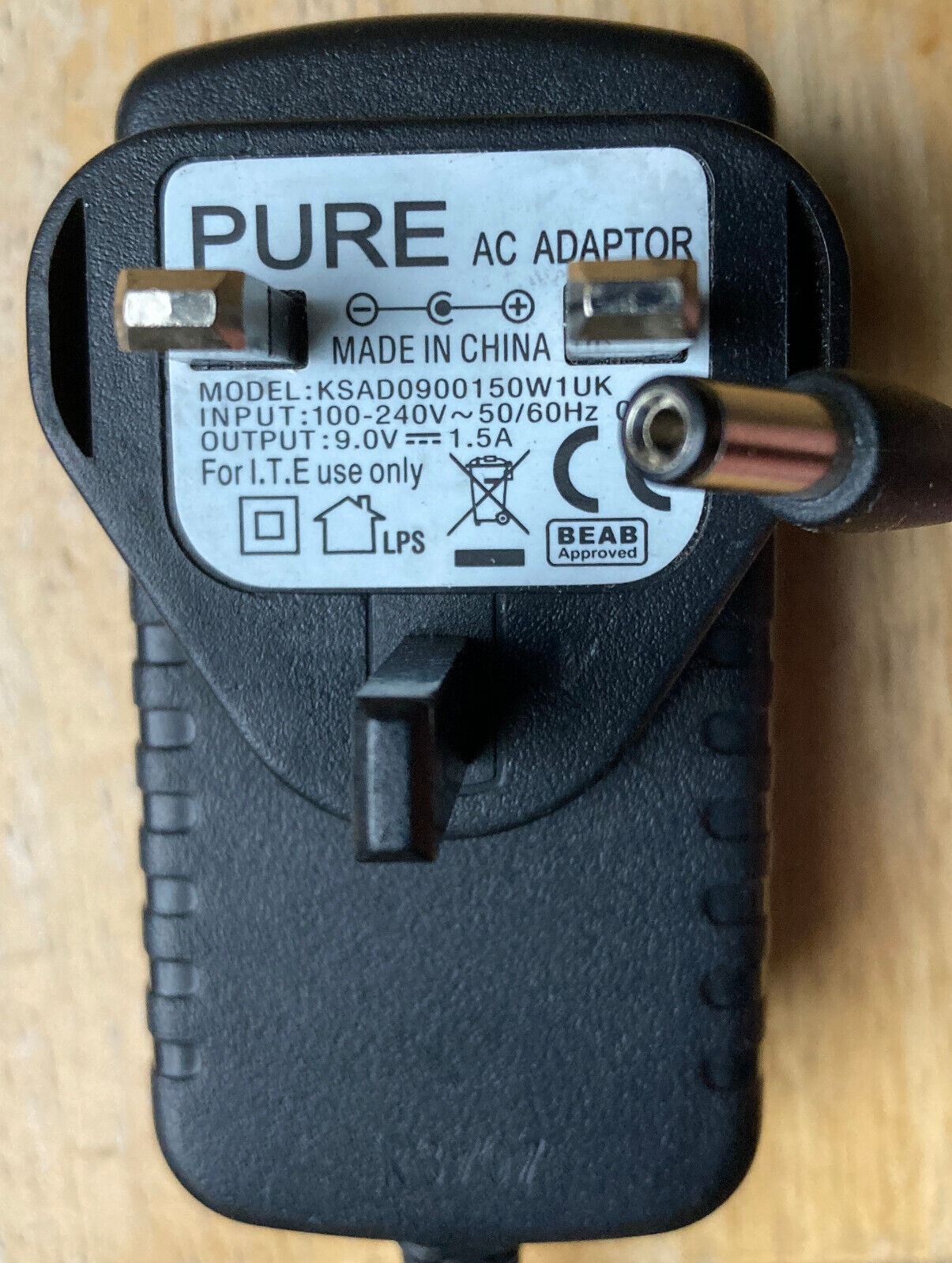*Brand NEW*Genuine Pure DAB Radio 9v 1.5A Adapter charger MainsPower Supply