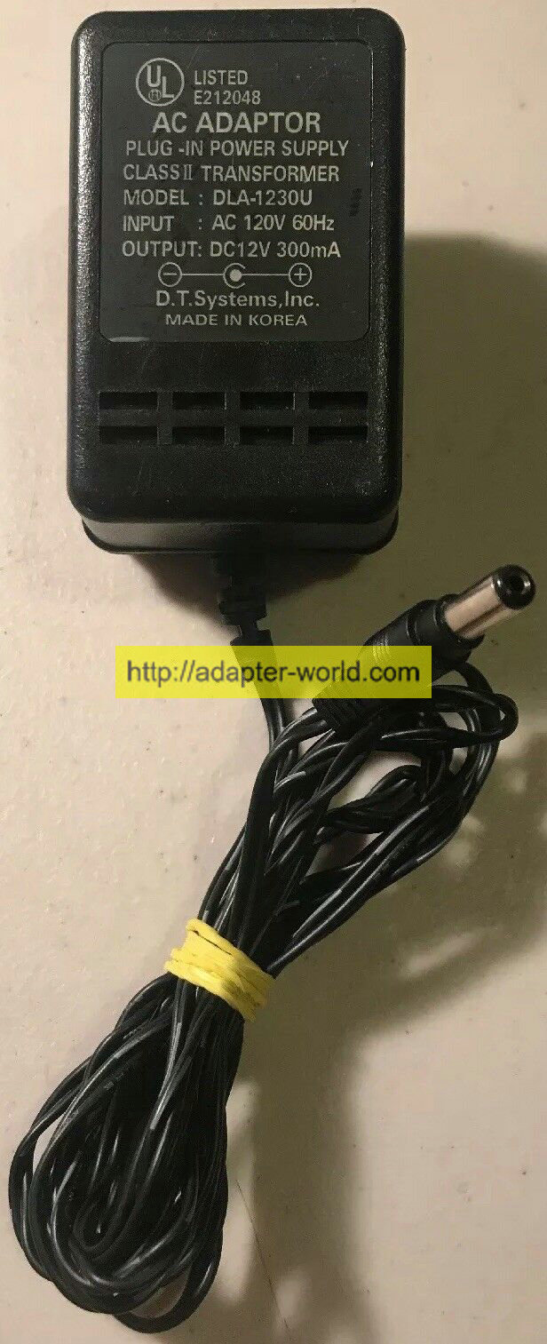 *100% Brand NEW* DLA-1230U DC12V 300mA AC Adaptor Power Supply Free shipping!