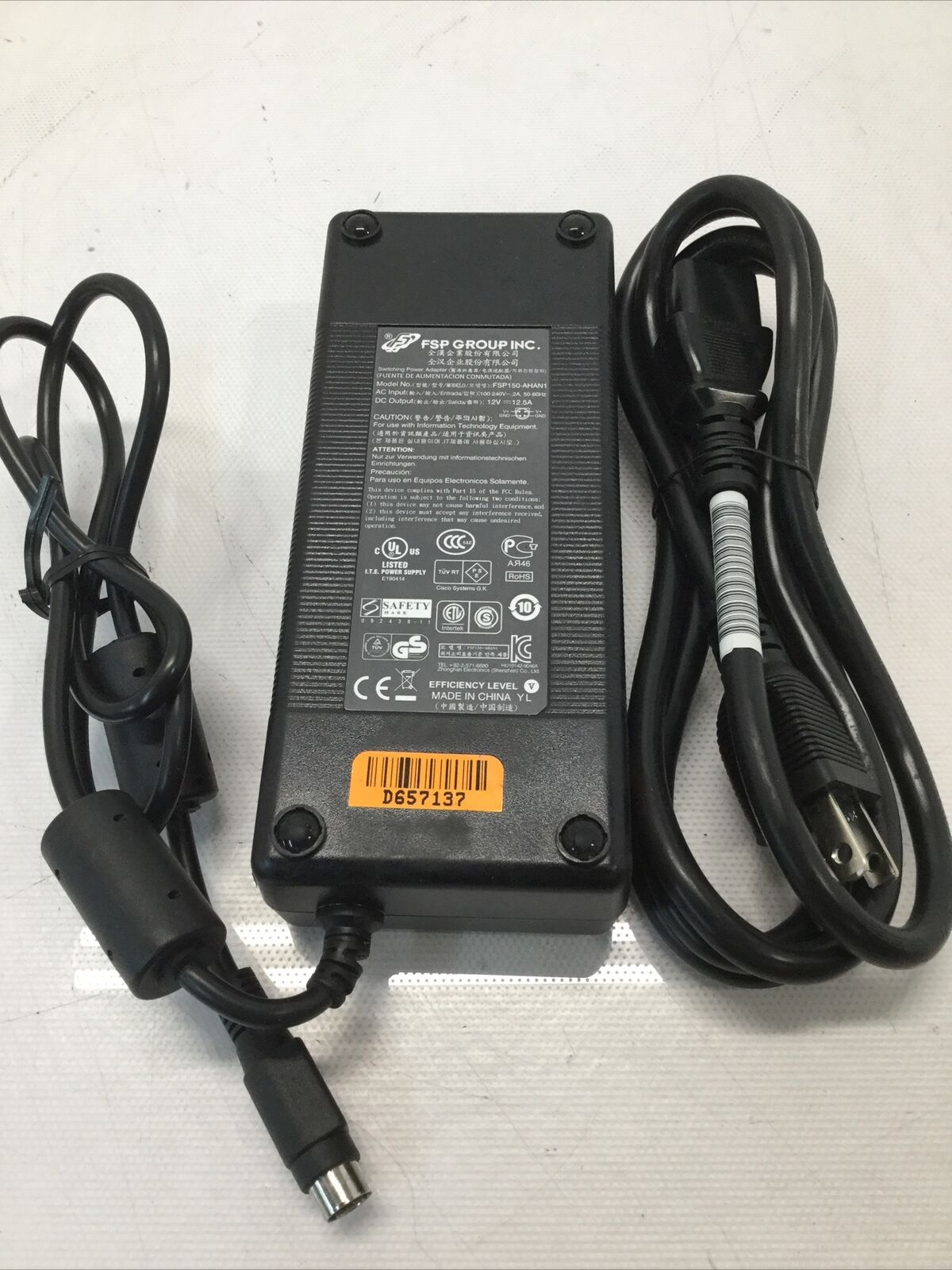 *Brand NEW*Original FSP 12V 12.5A V+ AC/DC Adapter FSP150-AHAN1 to GND 4-PIN Power Supply
