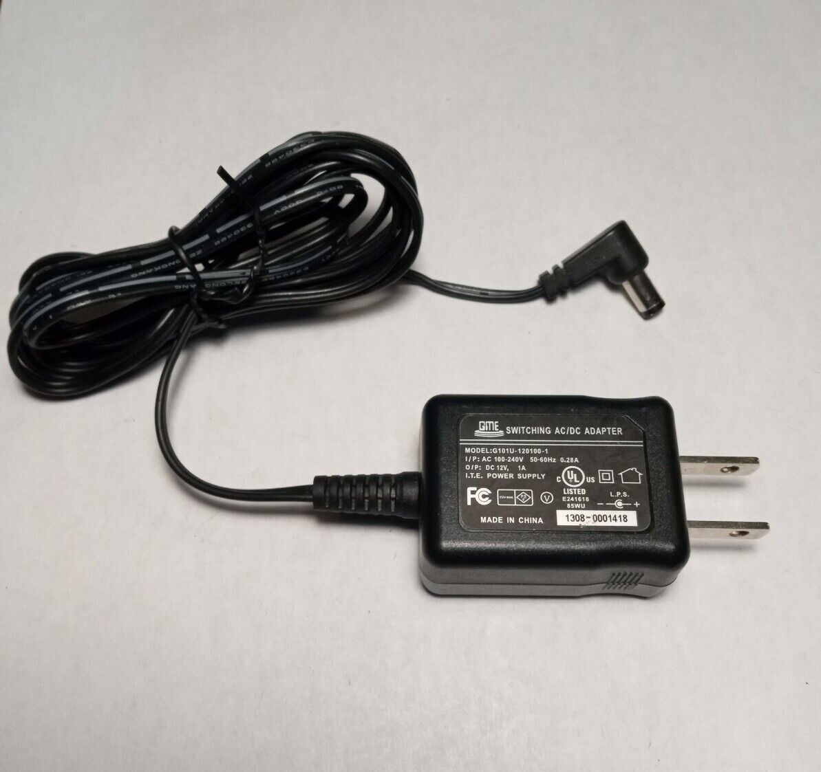 *Brand NEW* GME G101U-120100-1 Switching 12V 1A (Barrel Plug) Tested AC/DC Power Adapter