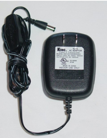 *Brand NEW*12VAC 800mA 0.8A Ktec KA12A120080044U w/ Switch (On & Off Button) AC Adapter POWER SUPPLY