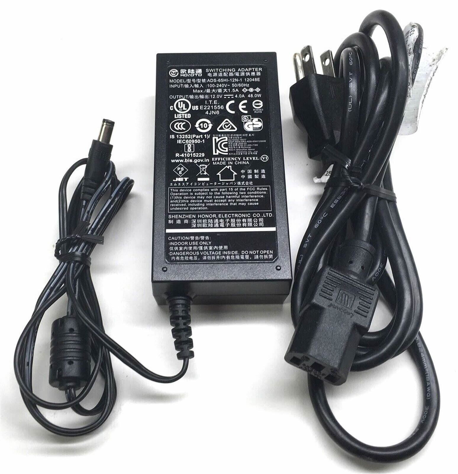 *Brand NEW*Original OEM Hoioto MSI Optix MAG271VCR (3CB3) Monitor 12V 4A AC Adapter