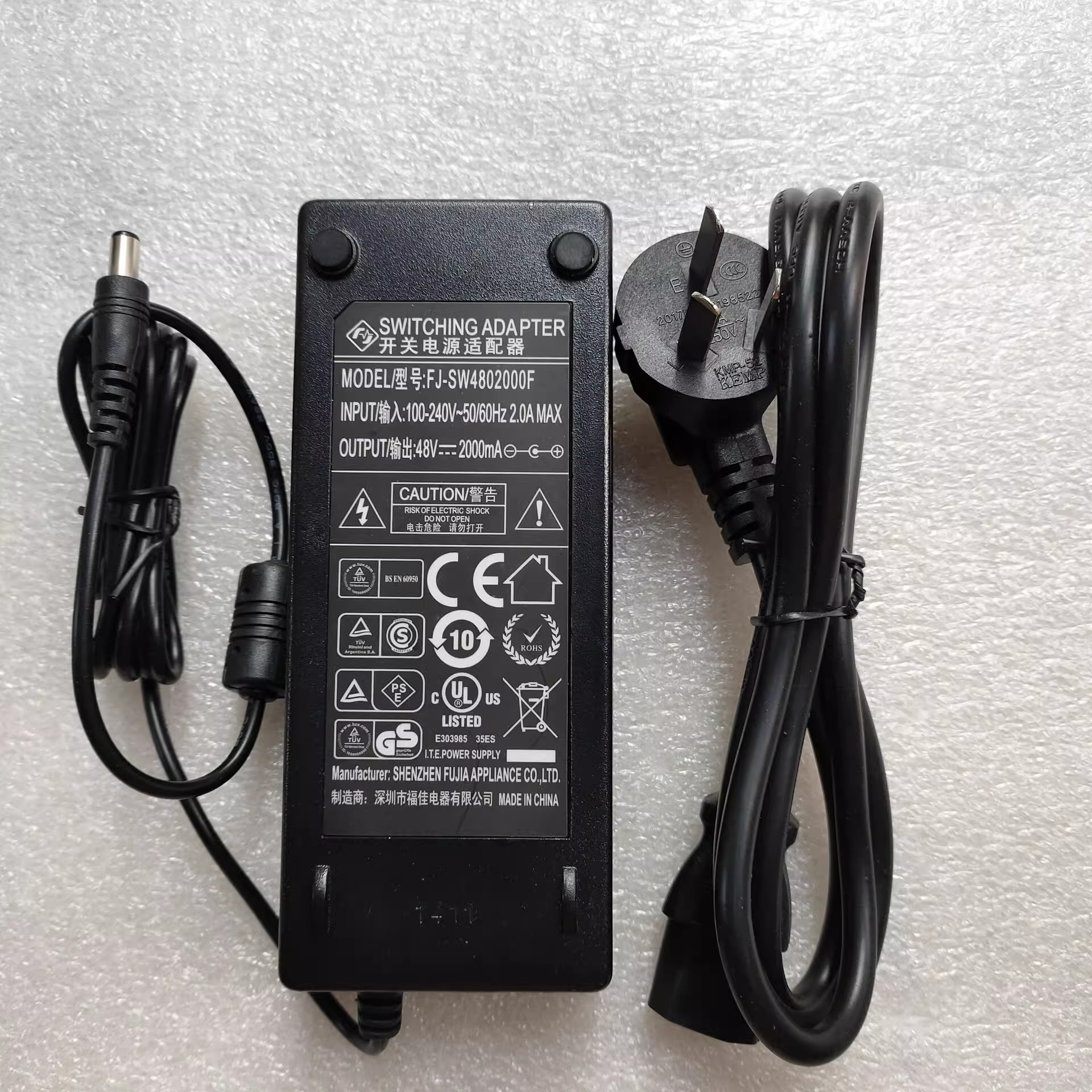 *Brand NEW* FJ-SW4802000F FJ AC100-240V 50/60Hz 48V 2A AC DC ADAPTHE POWER Supply