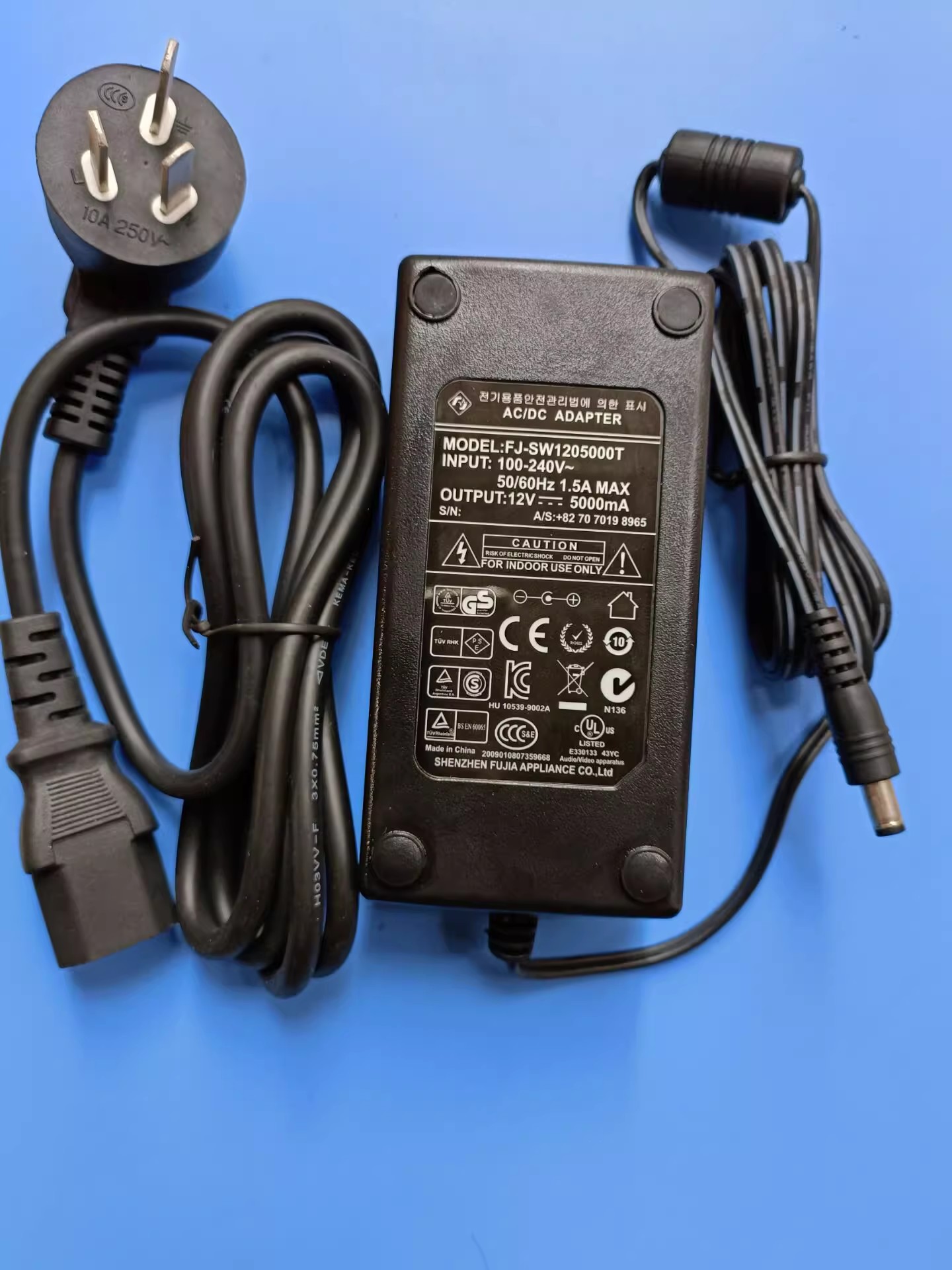 *Brand NEW* FJ 12V 5000MA AC DC ADAPTHE 5.5MM*2.1MM FJ-SW1205000 POWER Supply