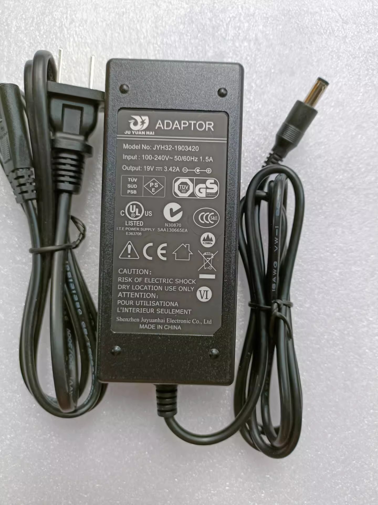 *Brand NEW*FJ-SWSW1903420D JU YUAN HAI 19V 3.420MA AC DC ADAPTHE POWER Supply
