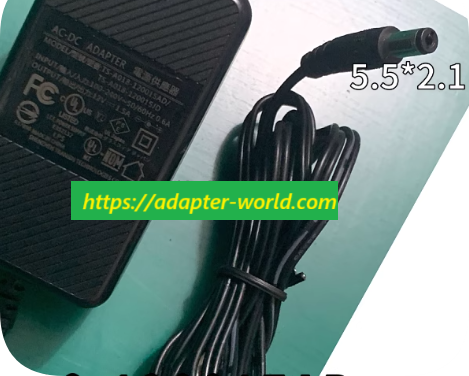 *Brand NEW*TS-A018-120015AD power cord with 5.5*2.1mm round hole Original Chuangxin 12V 1.5A power adapter
