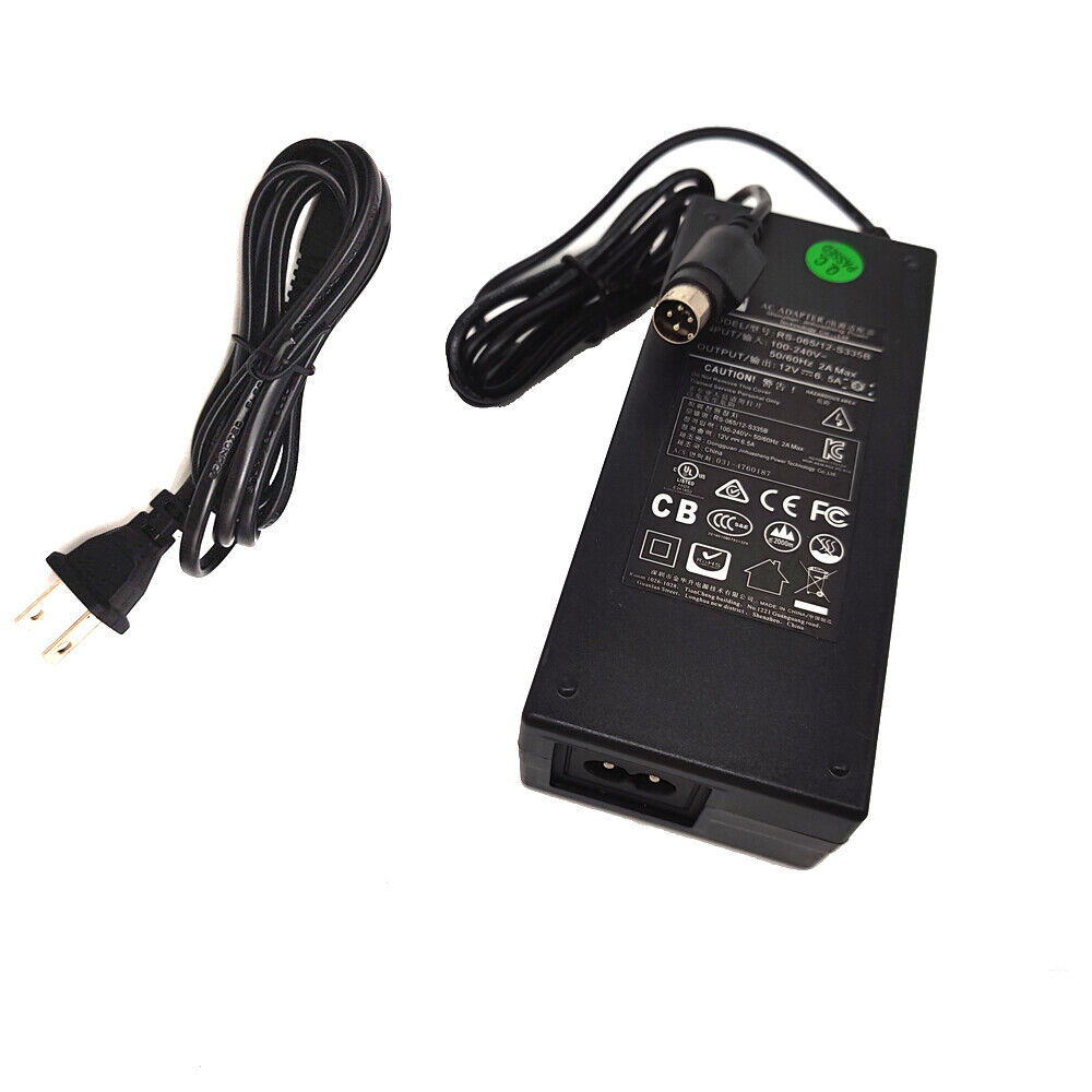 *Brand NEW*Genuine Orico RS-065/12-S335B 4-Pin 12V 6.5A AC Adapter Power Supply Charger