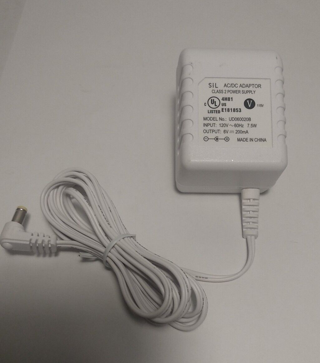 *Brand NEW* SIL Class 2 Power Supply UD060020B 6V 200mA AC/DC Adaptor