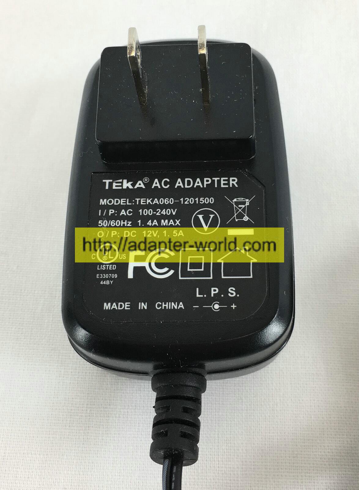 *100% Brand NEW* TEKA060-1201500 FOR 12V 1.5A Teka AC Adapter Power Supply Charger