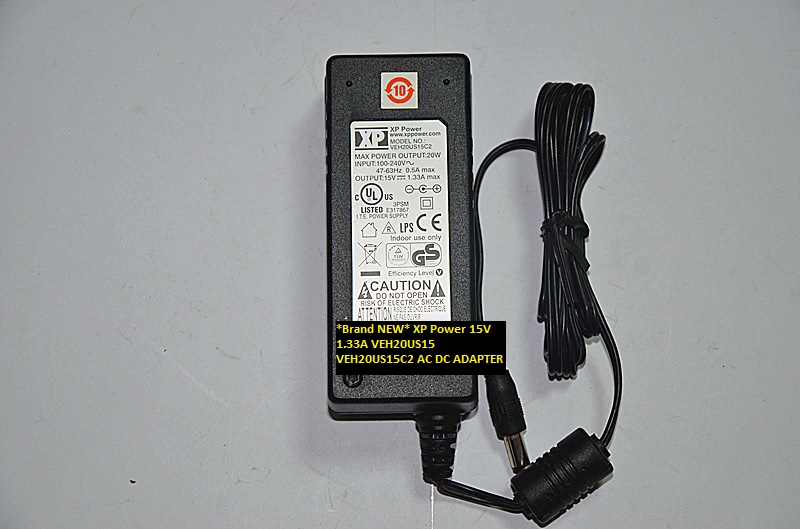 *Brand NEW* VEH20US15C2 XP Power VEH20US15 15V 1.33A AC DC ADAPTER