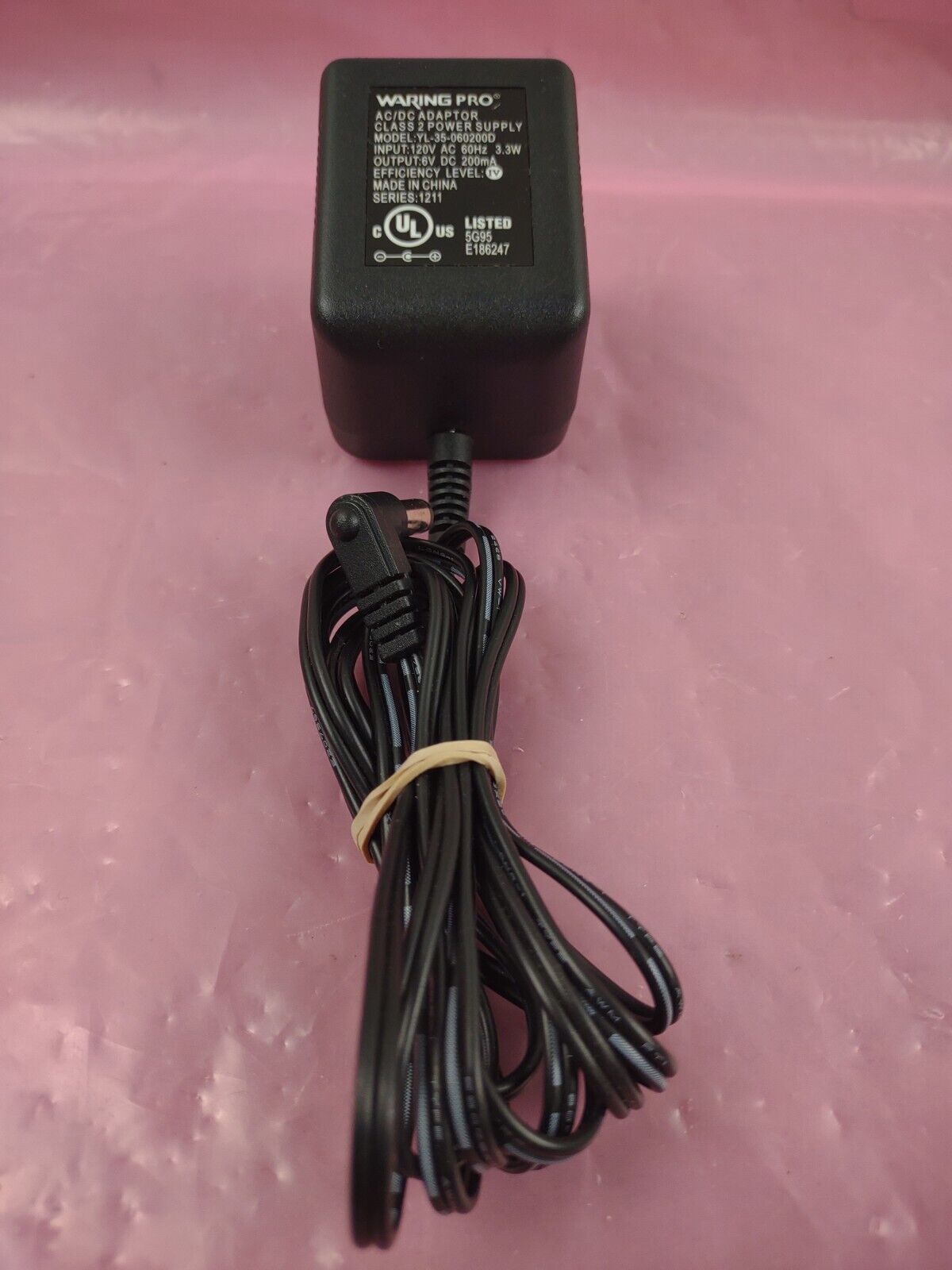 *Brand NEW*Waring Pro Power Supply Adapter Model: YL-35-060200D Output: 6V DC 200mA