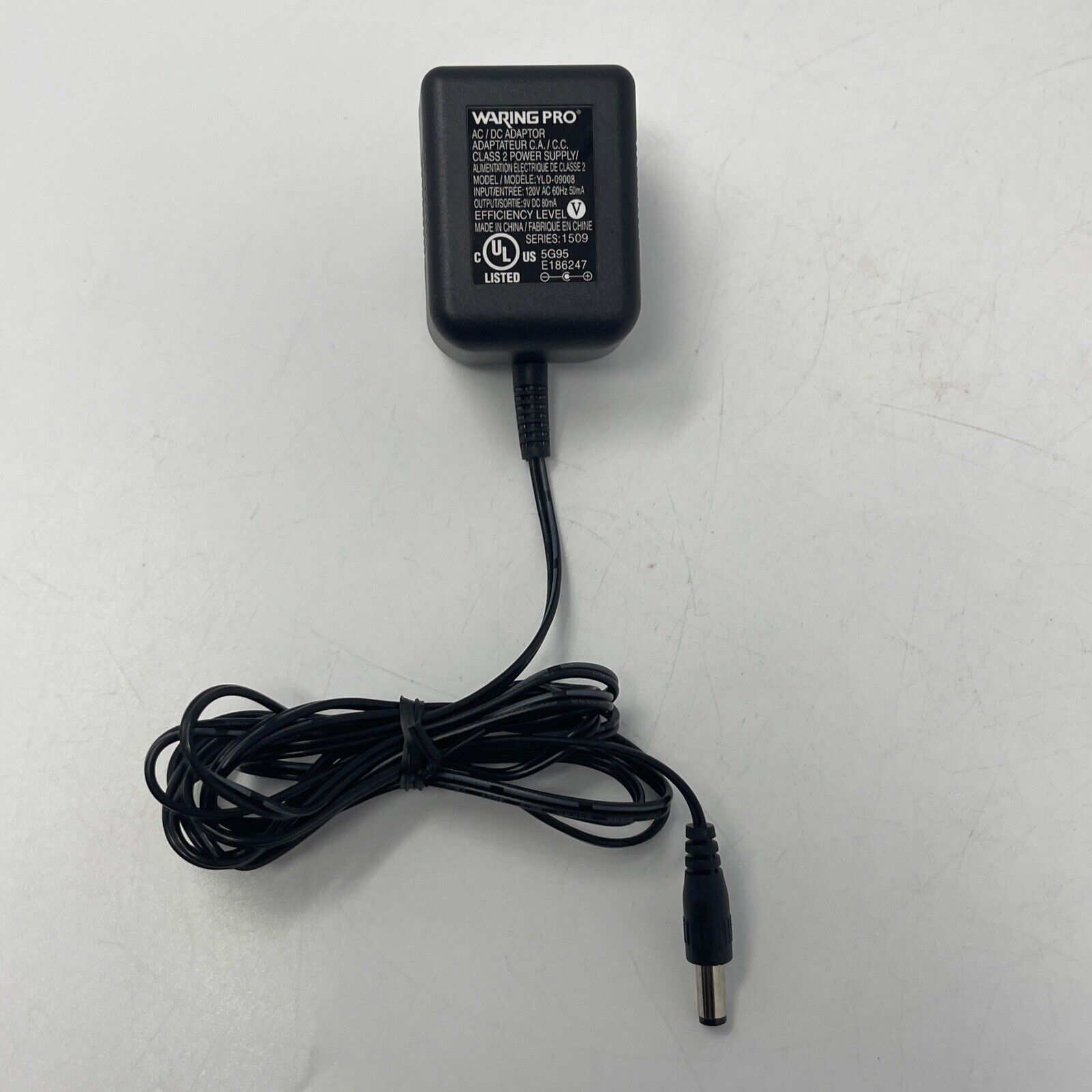 *Brand NEW*Waring Pro AC DC Adapter Power Supply YLD-09008 Series 1509 9V 80mA