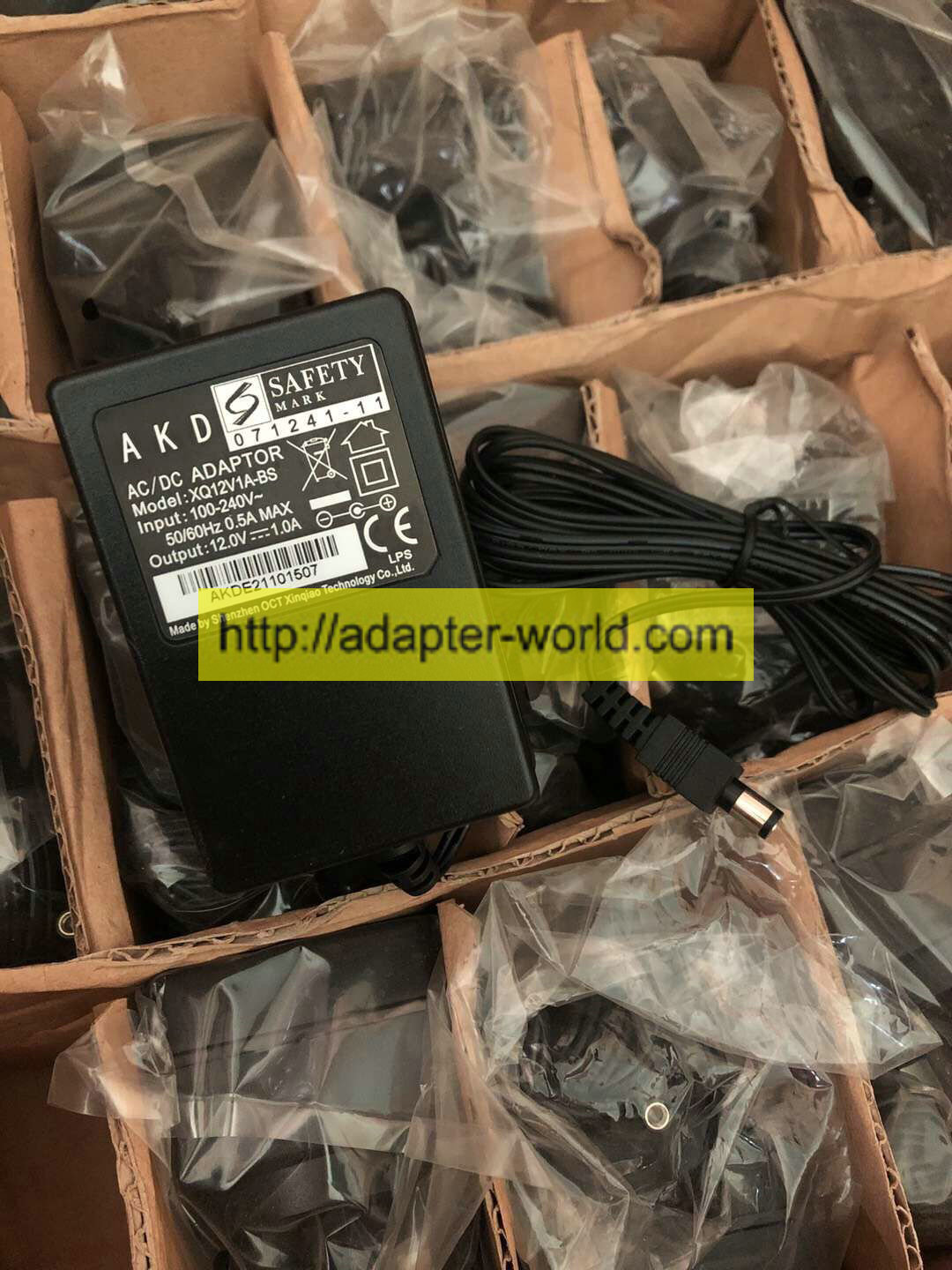 *100% Brand NEW* 12.0V--1.0A ADK XQ12V1A-BS AC/DC Adapter Power Adapter Free shipping!