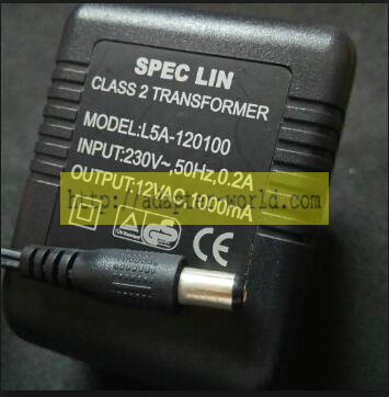 *Brand NEW* SPEC LIN L5A-120100 12VAC 1000mA AC ADAPTER Power Supply