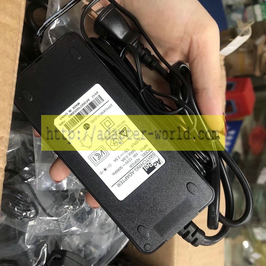 *Brand NEW* ADF026 AcBel 12V 2.5A AC DC Adapter POWER SUPPLY