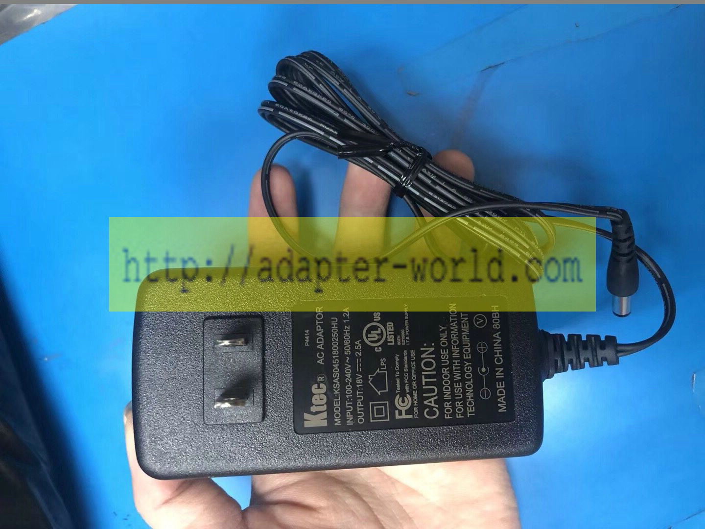 *Brand NEW*KSAS0451800250HU Ktec 18V 2.5A AC DC Adapter POWER SUPPLY