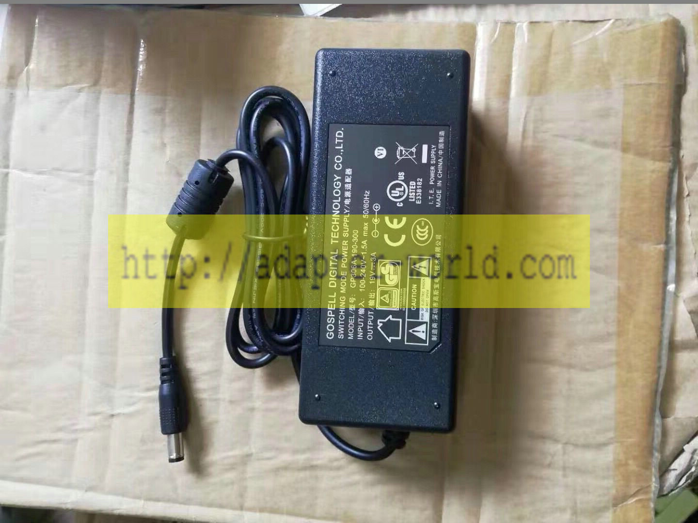 *Brand NEW* 19V 3A FOR GP306A-190-300 AC DC AdapterPOWER SUPPLY