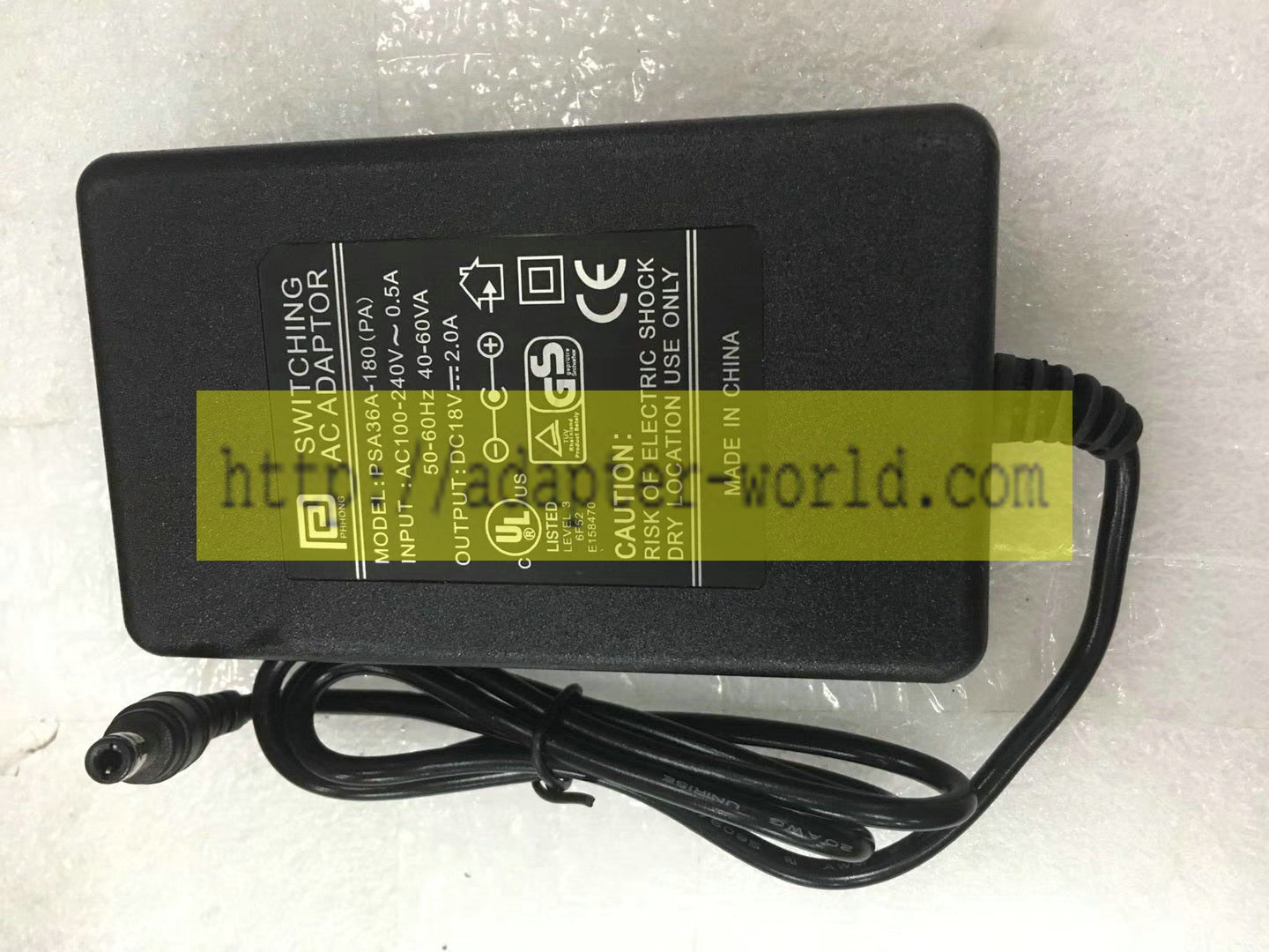 *Brand NEW* POWER SUPPLY DC18V 2.0A PSA36A-180(PA) AC DC Adapter