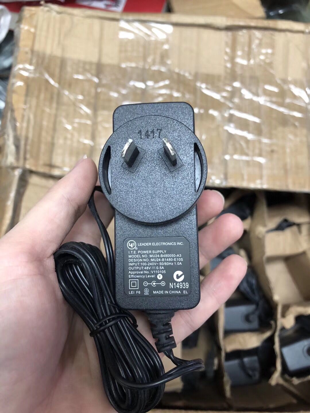 *NEW* LEI MU24-B480050-A3 P/N:MU24-B1480-E10S 48V 0.5A AC DC Adapter POWER SUPPLY