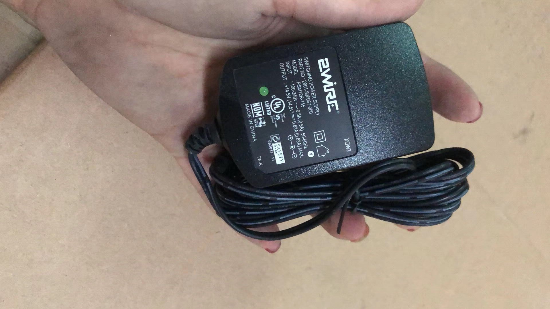 *NEW* P/N:2901-R-800067-000 2WiRE PSM12R-145 14.5V 0.83A AC DC Adapter POWER SUPPLY