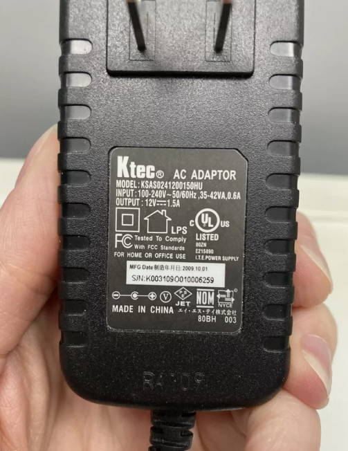 *Brand NEW* KSAS0241200150HU Genuine Ktec 12V 1.5A AC Adapter Power Supply