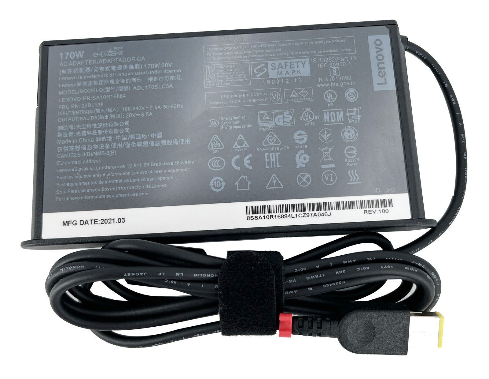 *Brand NEW* For Lenovo LEGION 5 I5-10300H 20V 8.5A 170W USB ADL170SLC3A AC Adapter Charger