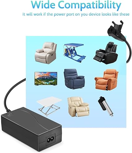 *Brand NEW*29V 2.0A 58W AC ADAPTER Power Recliner Sopito Universal 100-240V with Wire, Quality 29V 2A Transfor