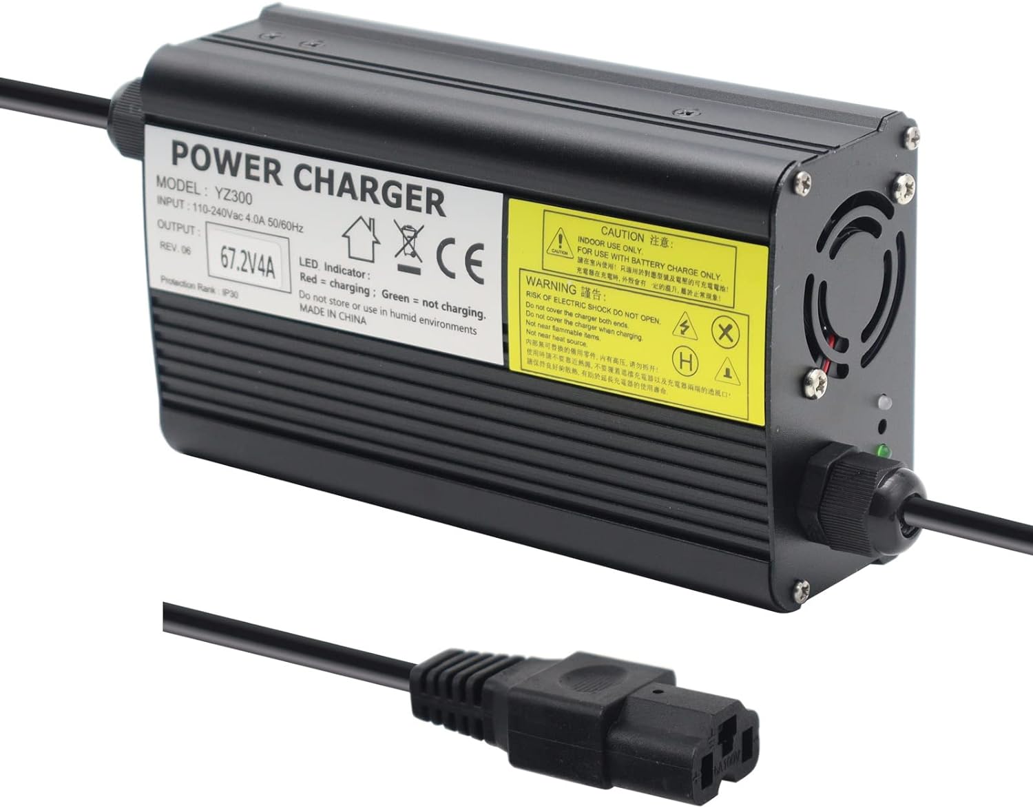 *Brand NEW*16S 60V Lithium Li-ion Batteries Pack with 3 Holes Plug 67.2V 4A / 60V 4A Lithium Battery Charger A