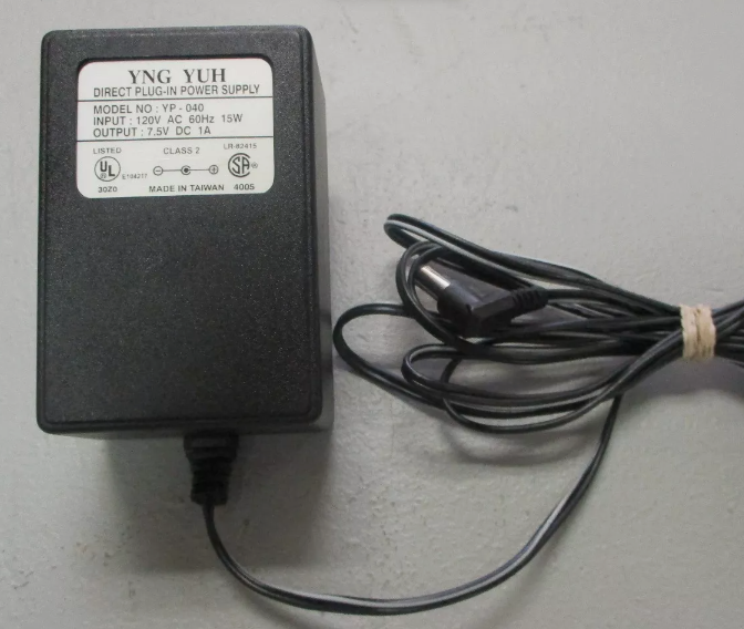 *Brand NEW*YNG YUH YP-040 7.5VDC 1A AC ADAPTER Used Direct Plug-In Power Supply