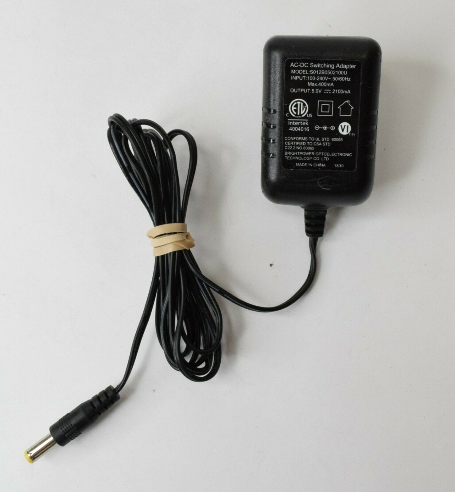 *Brand NEW* BrightPower AC/DC Switching Power Supply Adapter Unit S012B0502100U 5V 2100mA