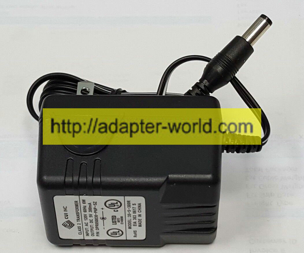 *100% Brand NEW* CUI DPR050030-P6P-SZ 5V 300mA AC ADAPTER Power SUPPLY