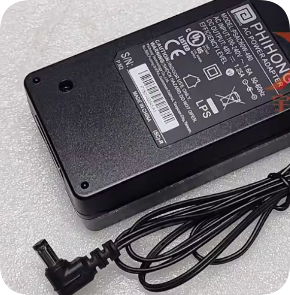 *Brand NEW*PHIHONG 48V 1.25A 60W Power Adapter PSAC60W-480 Round Port Charger Cable Transformer