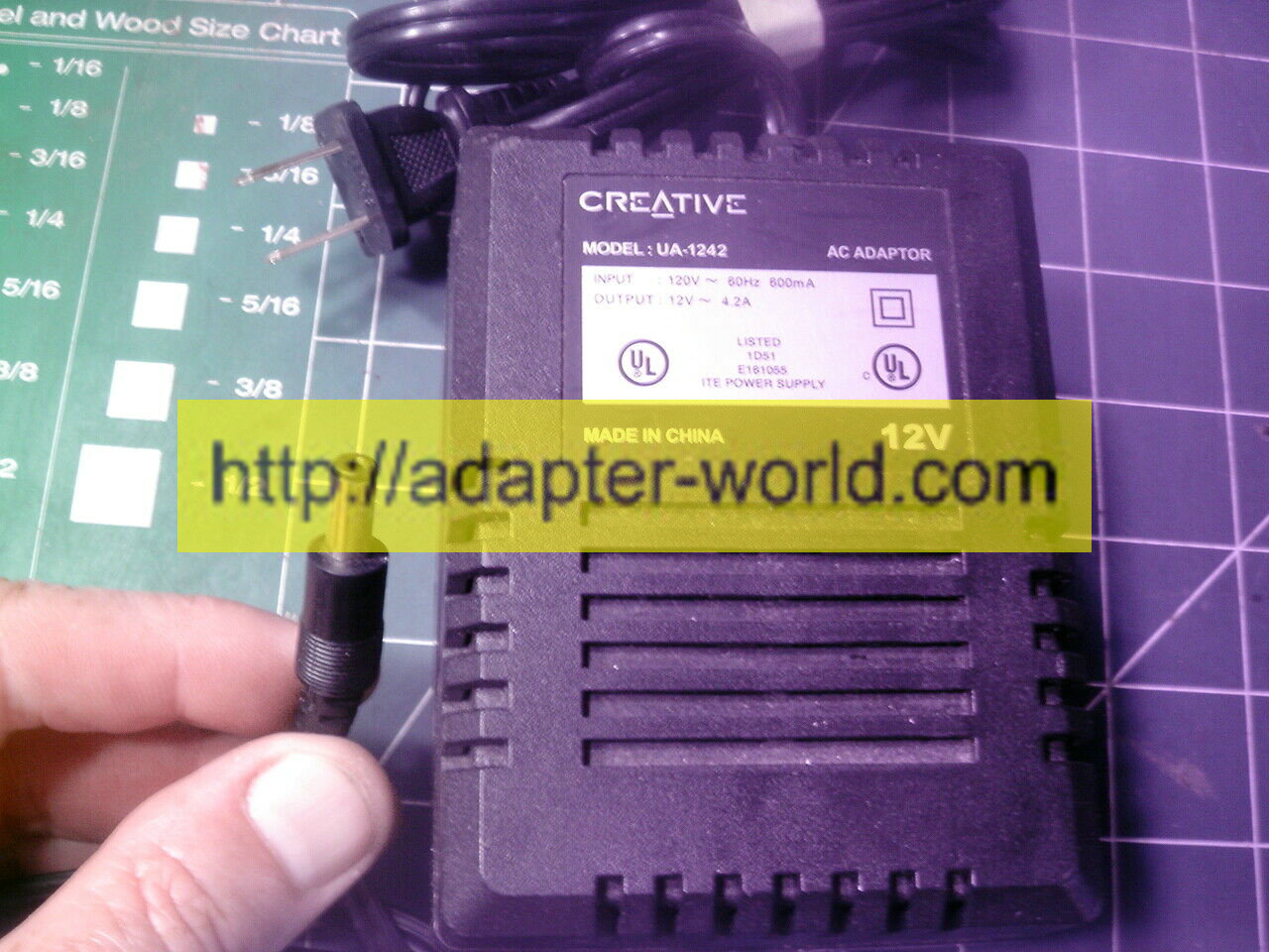 *100% Brand NEW* CORD UA-1242 CREATIVE 12VAC 4.2A AC/AC WALL WART POWER SUPPLY ADAPTER