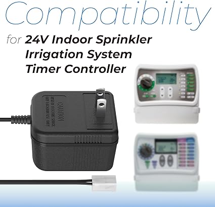 *Brand NEW* 24V 300mA Irrigation Timers System Power Cord Replacement Part AC Adapter Charger Indoor Sprinkler