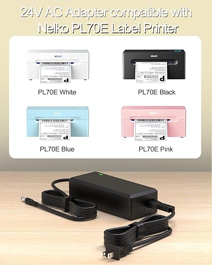 *Brand NEW*Compatible with Nelko PL70E Bluetooth Thermal Shipping Label Printer Power Adapter Compatible with
